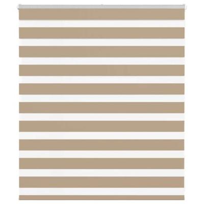 VidaXL Zebra blind 120x100 cm stofbreedte 115,9 cm polyester zandbruin VidaXL Zebra blind 120x100 cm stofbreedte 115,9 cm polyester zandbruin