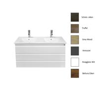 Onderkast Sanicare Q7 Drie Soft-Close Laden Greeploos 121x46 cm Belluno-Eiken Sanicare - thumbnail