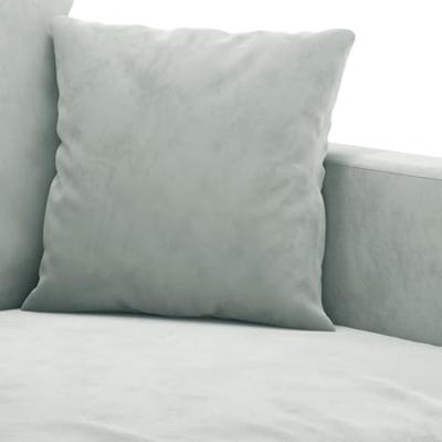 Tweezitsbank 120 cm fluweel lichtgrijs