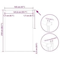 Rolgordijn verduisterend 145x210 cm stofbreedte 141,6 cm wit - thumbnail