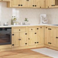 Kast met lade Honing 40 x 46 x 81,5 cm Massief grenenhout - thumbnail