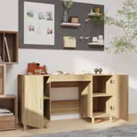 Bureau 140x50x75 cm bewerkt hout sonoma eikenkleurig - thumbnail