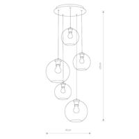 Lyora Glazen vide hanglampVetro 5-lichts - 7642 - thumbnail