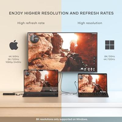 Satechi USB-C Multiport adapter 8K (ethernet) - Space Grey - thumbnail