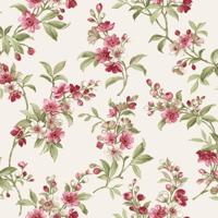 Noordwand behang blooming garden 6 flowers rood en groen - thumbnail