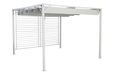 Pergola DKD Home Decor Wit 296 x 296 x 225 cm Staal