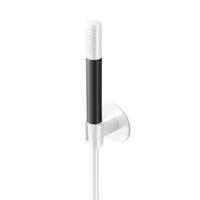 Hotbath Cobber M443 staafhanddouche met wandsteun en doucheslang 150cm wit mat M443WH - thumbnail
