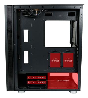 LC Power 8000B Midi-tower PC-behuizing Zwart