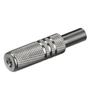 BKL Electronic 1108009 Jackplug 3,5 mm Bus, recht Aantal polen: 2 Mono Zilver 1 stuk(s) - thumbnail
