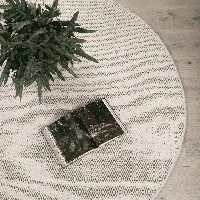 Nohr Rond Vloerkleed 'Turell' 200cm, kleur Beige - thumbnail