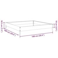 Plantenbak verhoogd 100x100x18,5 cm staal - thumbnail