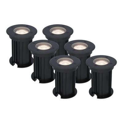 Set van 6 Maisy LED Grondspots Rond - Dimbaar - GU10 - 4000K neutraal wit - 4 Watt 345 Lumen - Rond - Ø12cm - Tuinspot - Oprit - Zwart - IP67 waterdicht Set van 6 Maisy LED Grondspots Rond - Dimbaar - GU10 - 4000K neutraal wit - 4 Watt 345 Lumen - Rond - Ø12cm - Tuinspot - Oprit - Zwart - IP67 waterdicht
