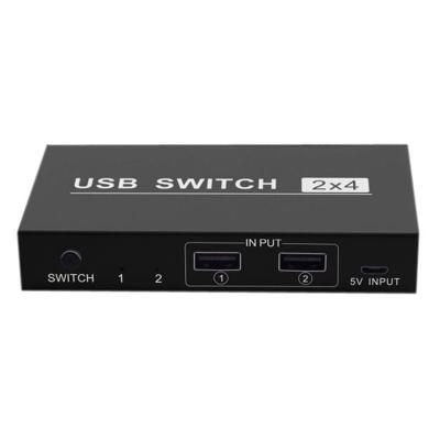 2x4 USB switch 2 Port PCs delen 4 apparaten voor printer toetsenbord muis monitor 2x4 USB switch 2 Port PCs delen 4 apparaten voor printer toetsenbord muis monitor