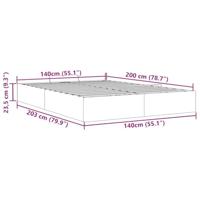Ottoman bedframe zonder matras 140x200 cm fluweel roze - thumbnail