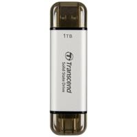 Transcend ts1tesd310s esd310s external ssd, 1tb, usb 10gbps, type c/a, 1050 mb/s, silver - thumbnail