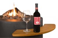 Cocoon houten side table voor vuurtafel ovaal/rond - thumbnail