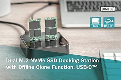Digitus DA-71545 notebook dock & poortreplicator Bedraad USB 3.2 Gen 2 (3.1 Gen 2) Type-C Zwart