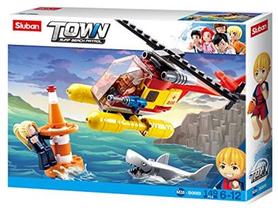 Sluban Helicopter bouwstenen set - thumbnail