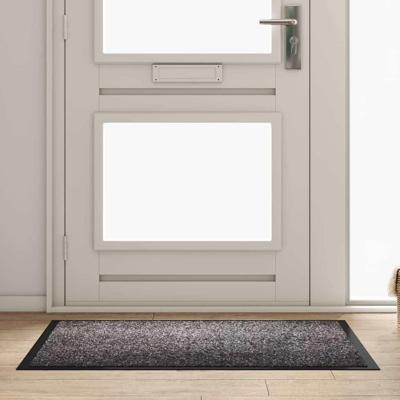 Deurmat Lichtgrijs 80 x 120 cm Teddy Stof Deurmat Lichtgrijs 80 x 120 cm Teddy Stof