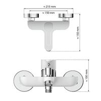 EISL badkamermengkraan diziani wit en chroomkleurig - thumbnail