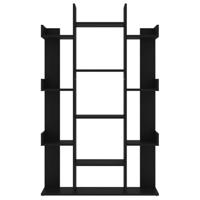 Boekenkast 86x25,5x140 cm bewerkt hout zwart - thumbnail