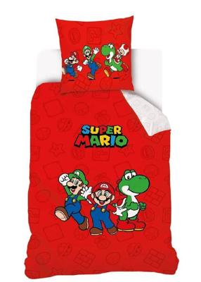 Super Mario Dekbedovertrek 140 x 200 cm - 70x90cm