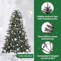 VidaXL Kunstkerstboom met 150 led groen 150 cm pvc en plastic en staal - thumbnail