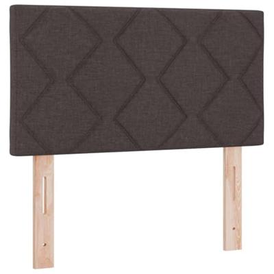 Boxspring bed met matras Donkerbruin 80 x 200 cm Stof