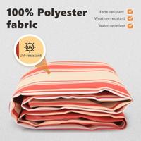 VidaXL Zonnescherm vervangingen geel en oranje 1000 x 160 cm - thumbnail