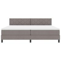 Boxspringbed met matras met matras Taupe 200 x 200 cm Stof - thumbnail