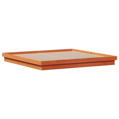 Bedframe met LED massief grenenhout wasbruin 180x200 cm Bedframe met LED massief grenenhout wasbruin 180x200 cm