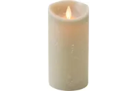Anna&apos;s Collection LED kaars flame effect rustiek 7.5x15cm taupe 1 stuks - thumbnail