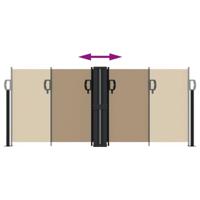 Windscherm uittrekbaar 100x600 cm taupe - thumbnail