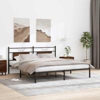 Bedframe zonder matras bewerkt hout bruin eikenkleur 160x200 cm - thumbnail