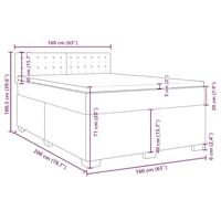 Boxspring met matras fluweel zwart 160x200 cm - thumbnail