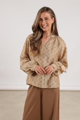 Nukus Kiki Blouse Nkf02019 Blouse 64 Camel