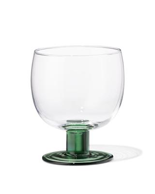 HEMA Wijnglas 290ml glas gekleurde voet (groen)