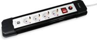 Equip 245553 power uitbreiding 1,5 m 4 AC-uitgang(en) Binnen Zwart, Wit - thumbnail