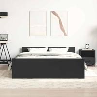 Bedframe met hoofd- en voeteneinde zwart 120x200 cm - thumbnail