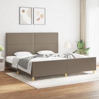 Bedframe zonder matras stof taupe 200x200 cm - thumbnail