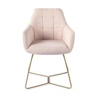 Jesper Home Noto eetkamerstoel Petal Pink beehive gold - thumbnail