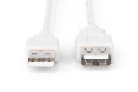 Digitus AK-300202-018-E USB-kabel USB 2.0 USB-A stekker, USB-A bus 1.80 m Beige - thumbnail