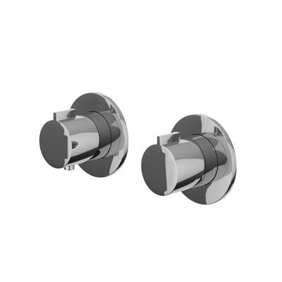 Afbouwdeel IVY Pact Inbouwthermostaat 2-weg Stop-Omstel Met Rond Rozet Chroom IVY