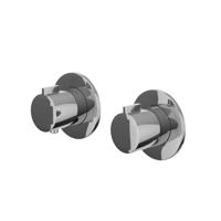 Afbouwdeel IVY Pact Inbouwthermostaat 2-weg Stop-Omstel Met Rond Rozet Chroom IVY - thumbnail