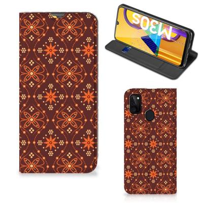 Samsung Galaxy M30s | M21 | Hoesje met Magneet | Batik Brown Samsung Galaxy M30s | M21 | Hoesje met Magneet | Batik Brown