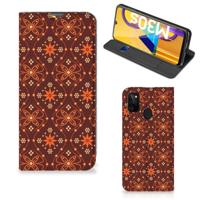 Samsung Galaxy M30s | M21 | Hoesje met Magneet | Batik Brown - thumbnail
