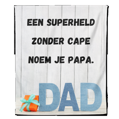 Fleecedeken Vaderdag - Superheld - Pillow Buddies