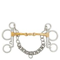 BR Pelham Soft contact curved 12mm zilver maat:14,5 - thumbnail