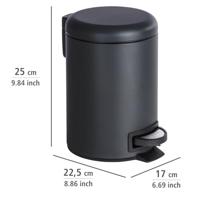 Wenko Prullenbak Leman 3 L (Zwart) - thumbnail