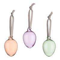 Iittala Spring Glazen paasei 60 mm 3-set mix spring - thumbnail